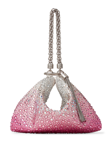 Callie Dégradé Satin Bag with Crystals